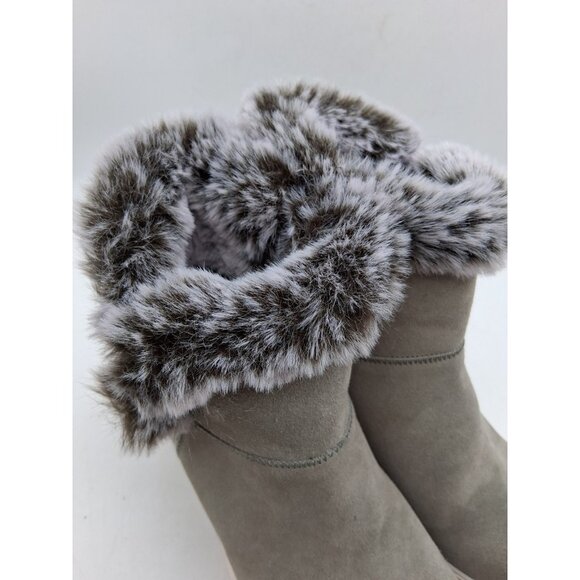 SERRA Ladies Sneaker Booties Suede Leather Faux Fur Lining Leight Gray 9 NWT - Picture 11 of 11